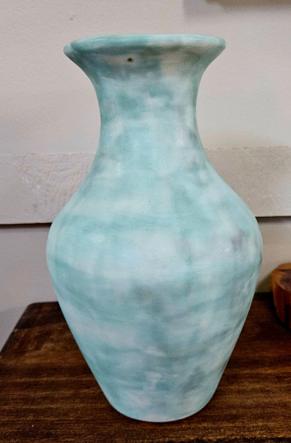 Large Teal Pottery Vase