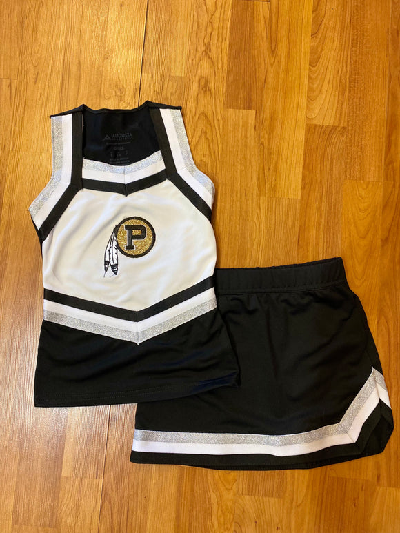 Glitter Cheersuit - Pontotoc City (Silver-lined)