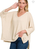 What Dreams Are Made Of - 3/4 V- Neck Sweater