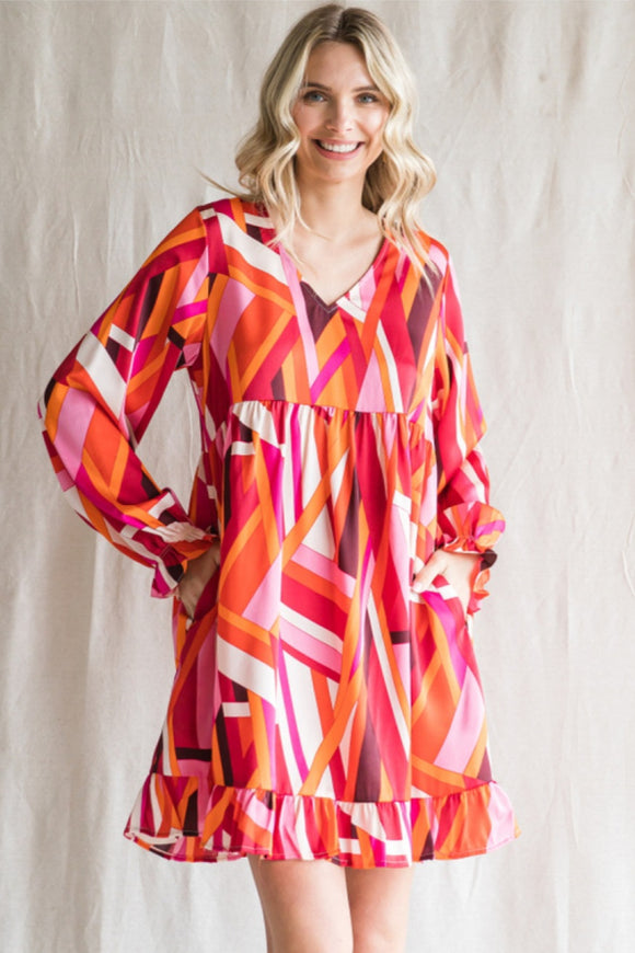 Jodifl - Abstract Baby Doll Dress