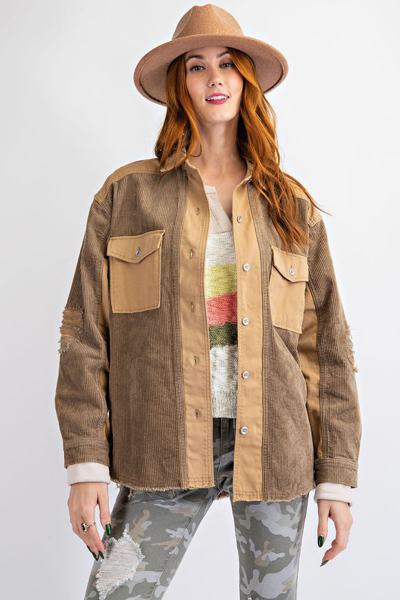 Easel - ONE OF MY FAVES CORDUROY SHACKET