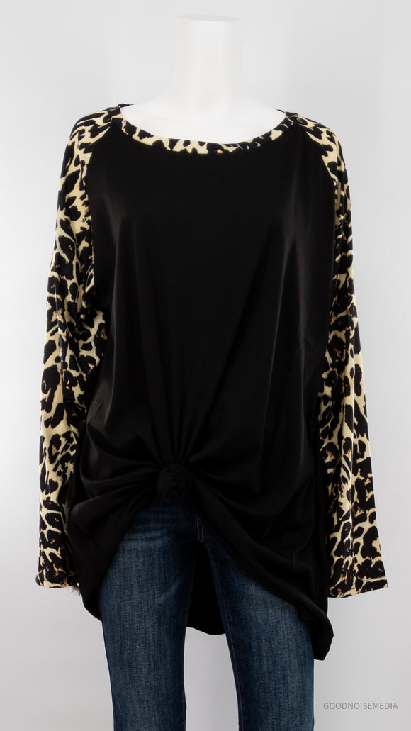Long Sleeve Leopard Tunic