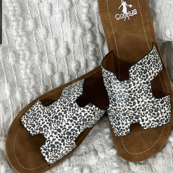 Corkys leopard outlet sandals