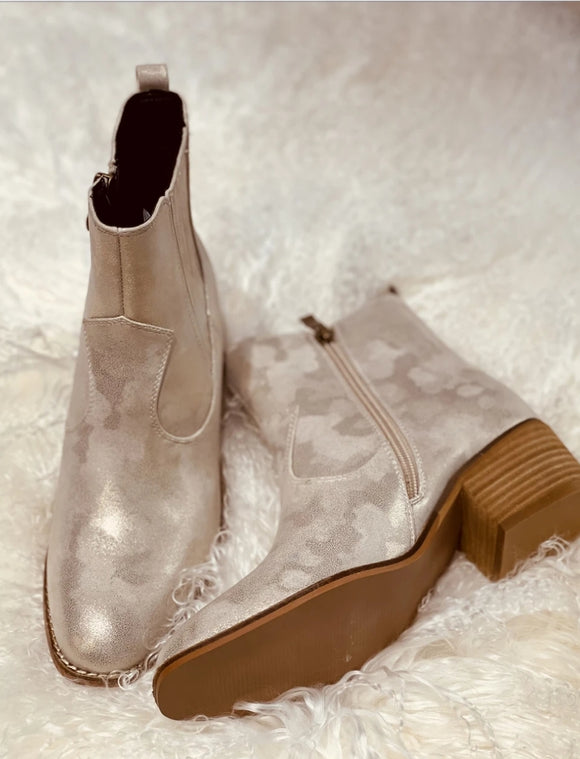 Corky's - Curry - Gold Metallic Booties