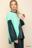 Umgee - Velvet Colorblock Sweater