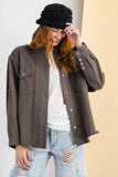 Easel - Trending Now Shacket- Smoke