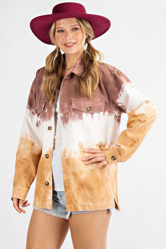Easel - Tie Dye Shacket