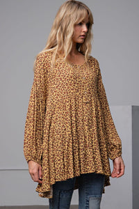 Easel- Curvy - Leopard/ Animal Printed Tunic