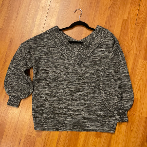 Marbled Black & White Sweater