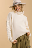 Umgee - Turtle Neck Sweater Ivory - Regular thru Plus