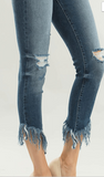 KanCan Skinny Jeans - Angle Crop Fringe